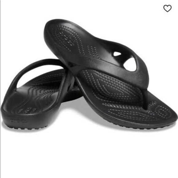 NWT NEW Crocs Kadee II Flip Women’s Black Sandals Size 5, color black - Picture 1 of 8